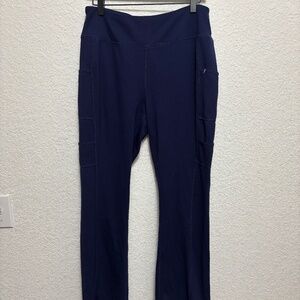 Jaanuu Bootcut Yoga Scrub Pant - Navy Blue